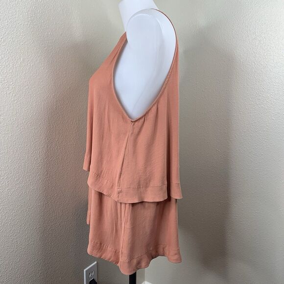 Free People FP Layers In Love Tunic Dark Apricot Sleeveless Blouse Tank Top Sz M - Picture 4 of 8